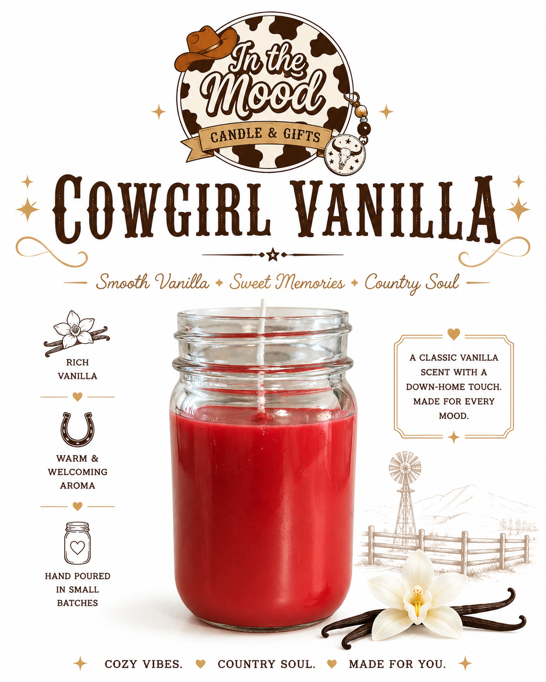 Cowgirl Vanilla Candle